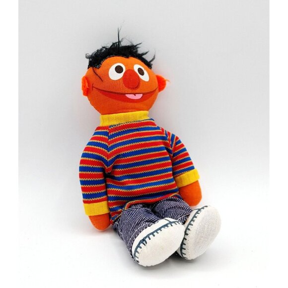 Vintage 1970's Knickerbocker Sesame Street Plush Figure Ernie Doll 9” - Picture 2 of 4